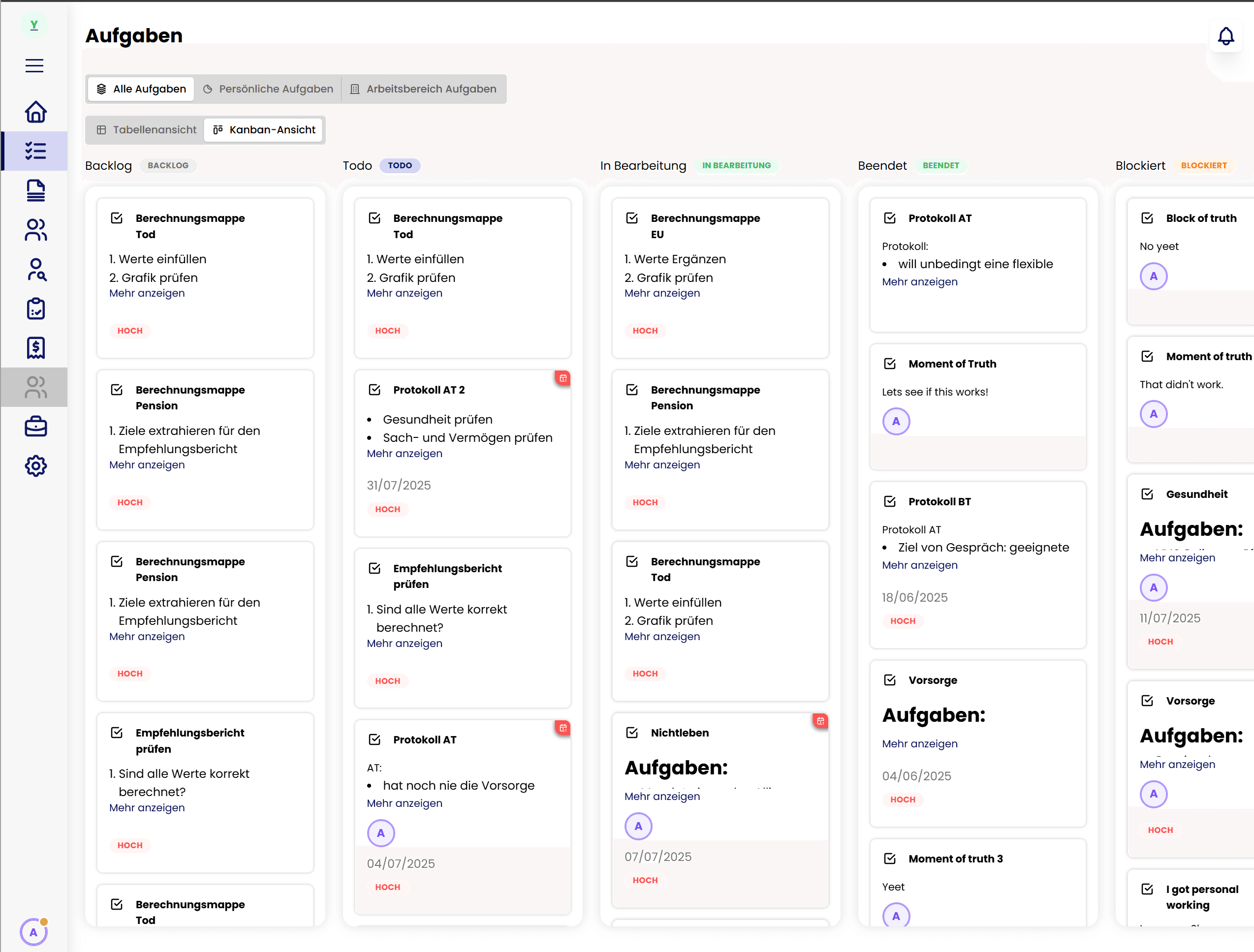 Aggregator Kanban showcasing robust project management