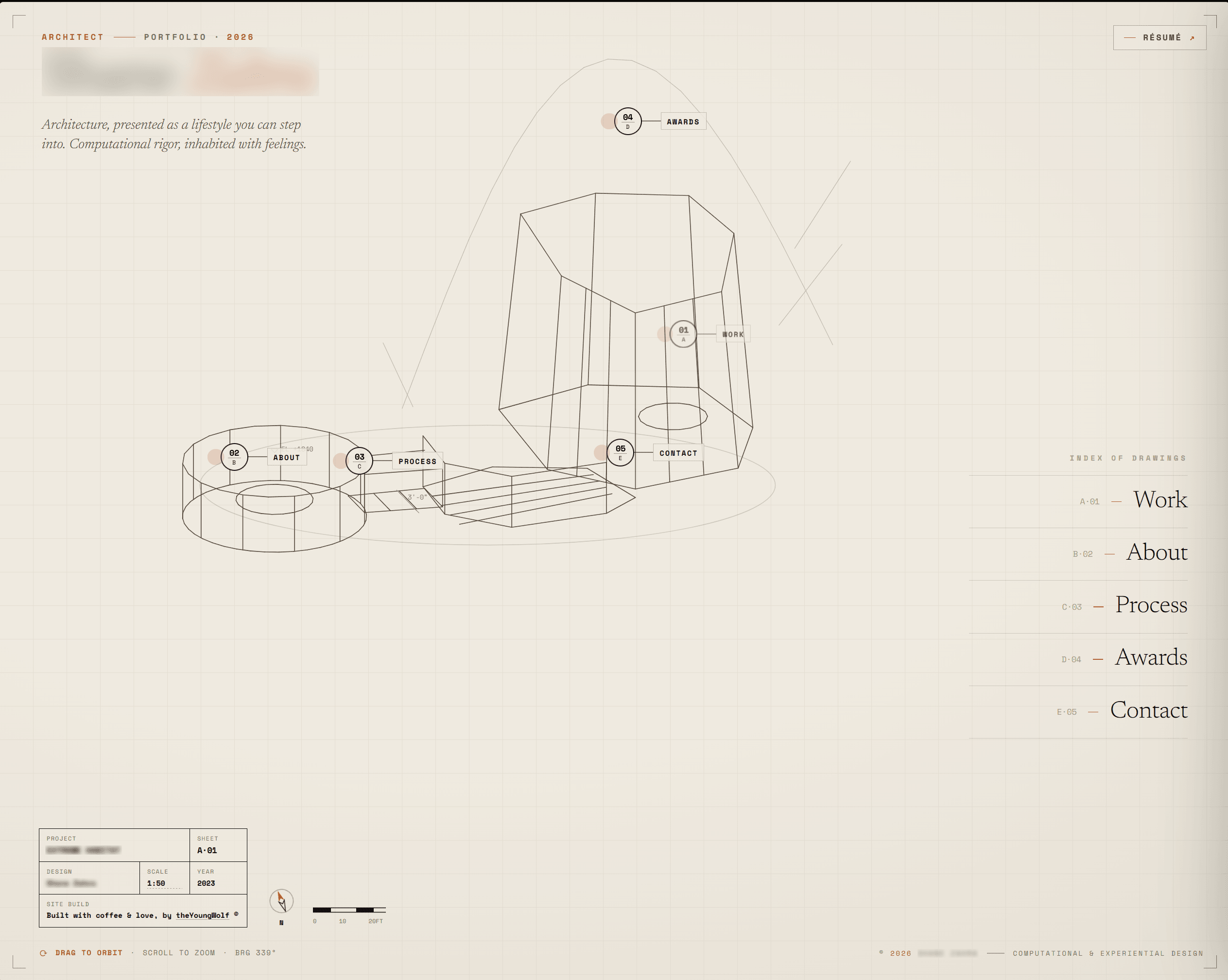 Landing Page of ZahrArch