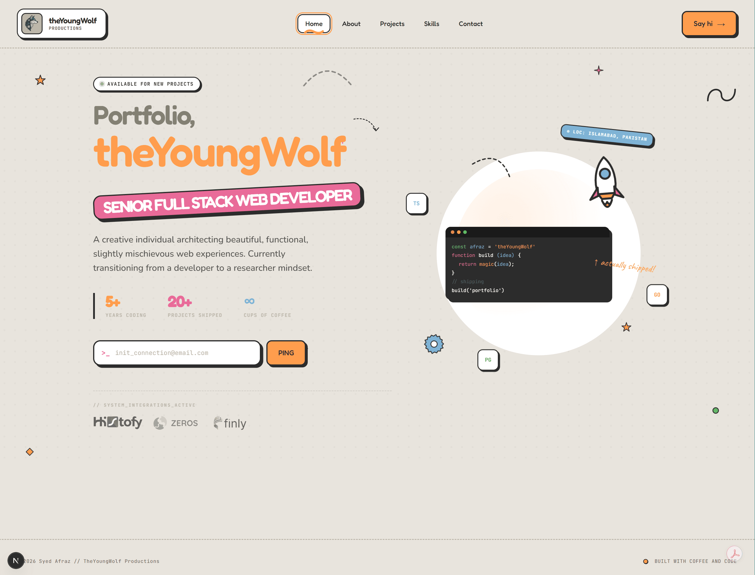 Wolfolio Homepage